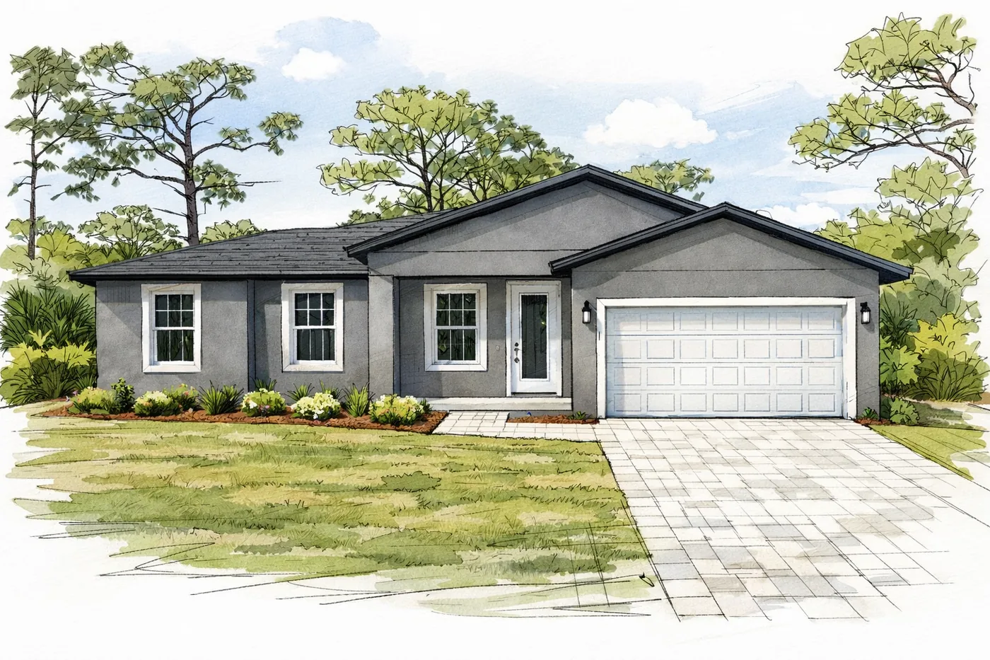 The Johannes Project — exterior rendering of a 4-bedroom single-family home