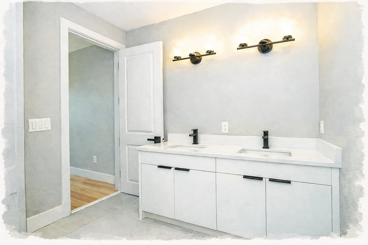 Primary bathroom rendering